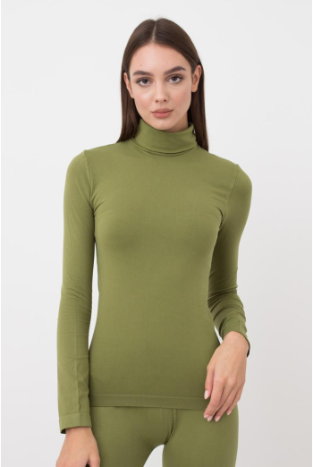 Бесшовная водолазка DOLCEVITA MANICA LUNGA Giulia (olive branch), зеленый