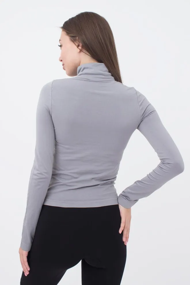 Безшовна водолазка DOLCEVITA MANICA LUNGA Giulia (sleet), сірий