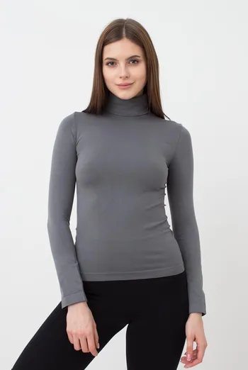 Бесшовная водолазка DOLCEVITA MANICA LUNGA Giulia (poppy seed), серый