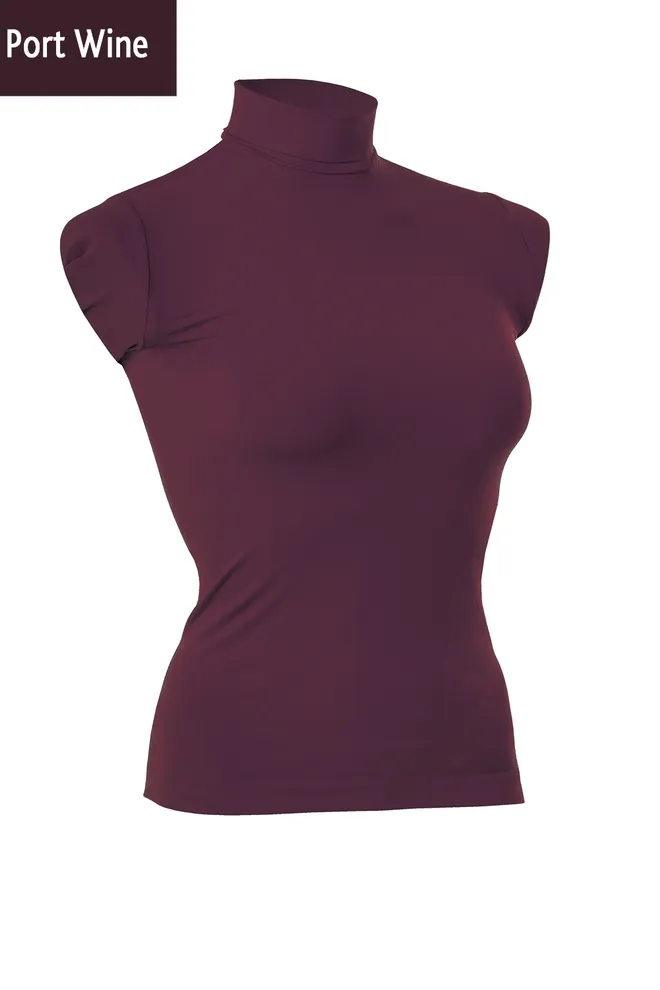 Безшовна водолазка DOLCEVITA MANICA LUNGA Giulia (port wine), фіолетовий