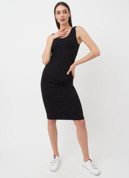 Безшовна сукня DRESS RIB WELLNESS Giulia (black), чорний