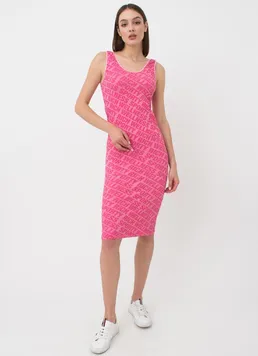 Бесшовное платье в рубчик DRESS RIB WELLNESS Giulia (bubblegum), розовый