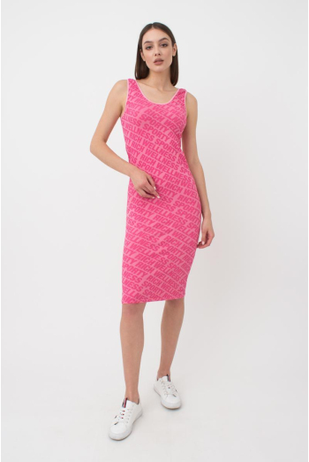 Безшовна сукня DRESS RIB WELLNESS Giulia (bubblegum), рожевий