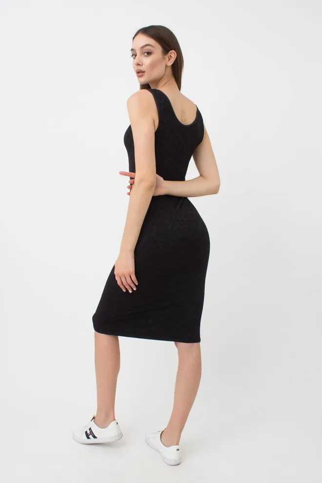Безшовна сукня DRESS RIB WELLNESS Giulia (black), чорний