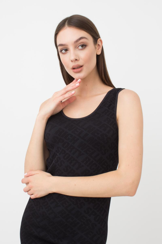 Безшовна сукня DRESS RIB WELLNESS Giulia (black), чорний