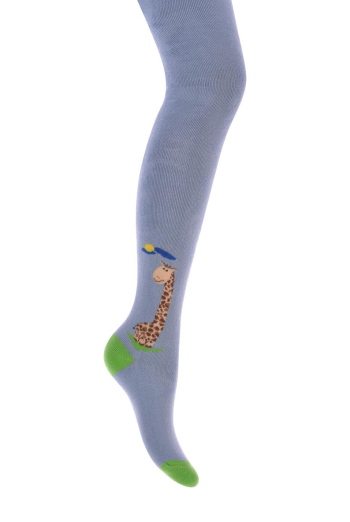 Дитячі колготки з жирафами DTe-001 Giulia (baby blue)