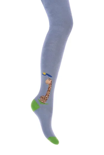 Дитячі колготки з жирафами DTe-001 Giulia (baby blue)