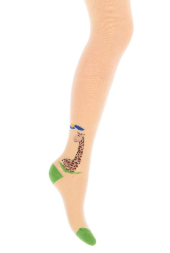 Дитячі колготки з жирафами DTe-001 Giulia (light yellow) Дитячі колготки з жирафами DTe-001 Giulia (light yellow)