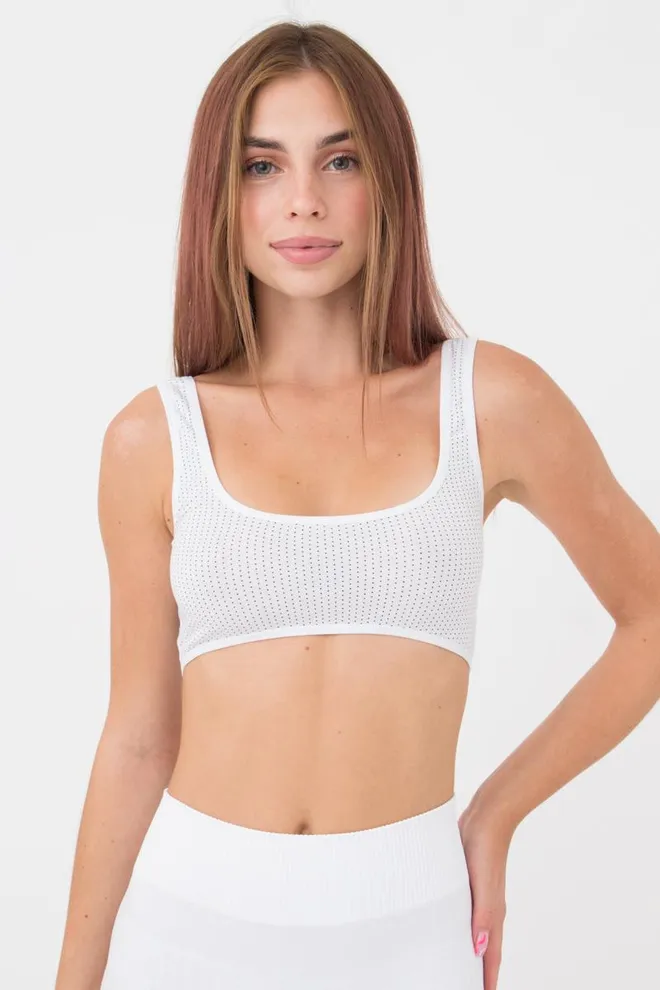 Хлопковый топ на широких бретелях Dreams 4102/60 Giulia (white dots)