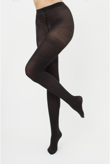 Колготки женские теплые с узором Eclipse 150 den model 5 Giulia (pirate black), черный Колготки женские теплые с узором Eclipse 150 den model 5 Giulia (pirate black), черный