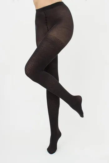 Колготки жіночі теплі з візерунком Eclipse 150 den model 5 Giulia (pirate black), чорний Колготки жіночі теплі з візерунком Eclipse 150 den model 5 Giulia (pirate black), чорний