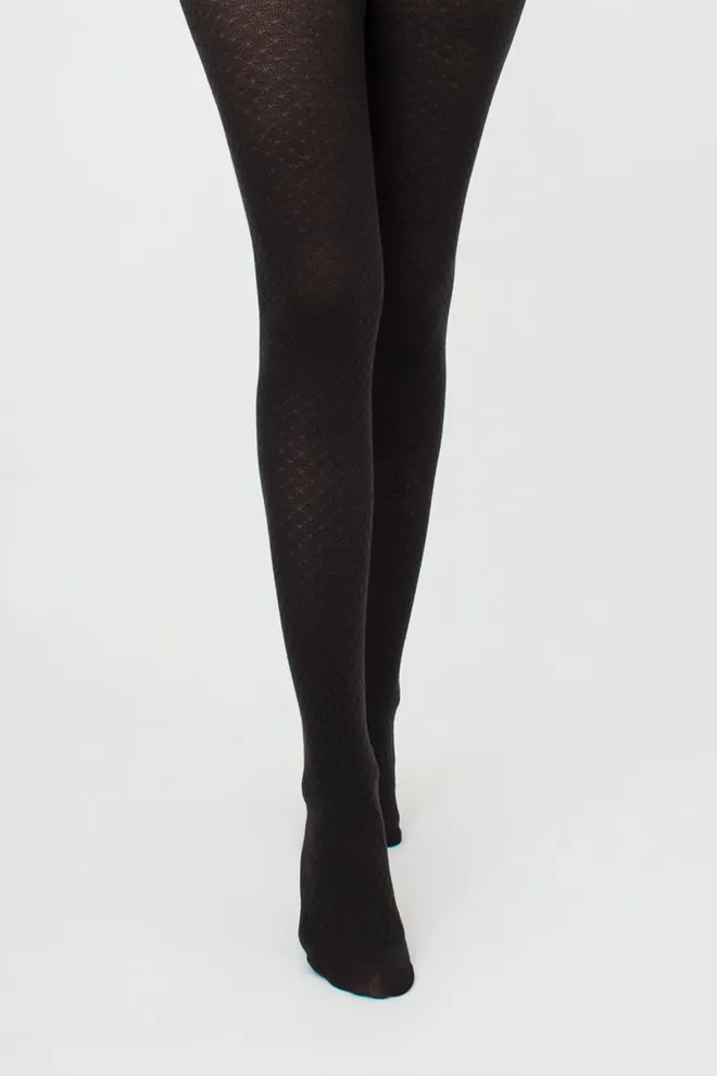 Колготки жіночі теплі з візерунком Eclipse 150 den model 5 Giulia (pirate black), чорний