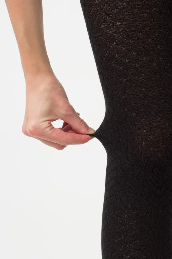 Колготки жіночі теплі з візерунком Eclipse 150 den model 5 Giulia (pirate black), чорний