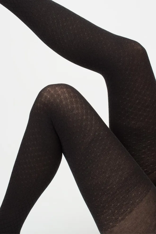 Колготки жіночі теплі з візерунком Eclipse 150 den model 5 Giulia (pirate black), чорний