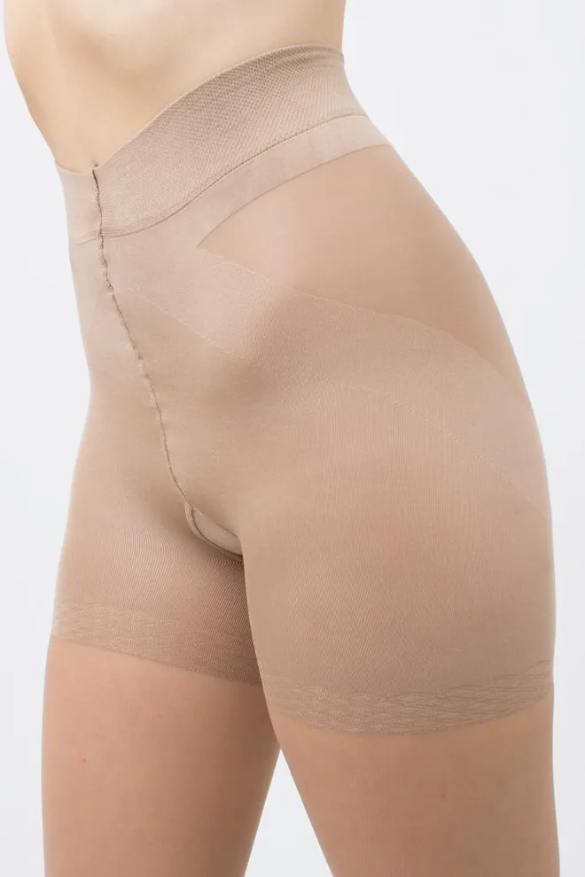 Класичні утягуючі колготки Effect up 40 den Giulia (glace), бежевий