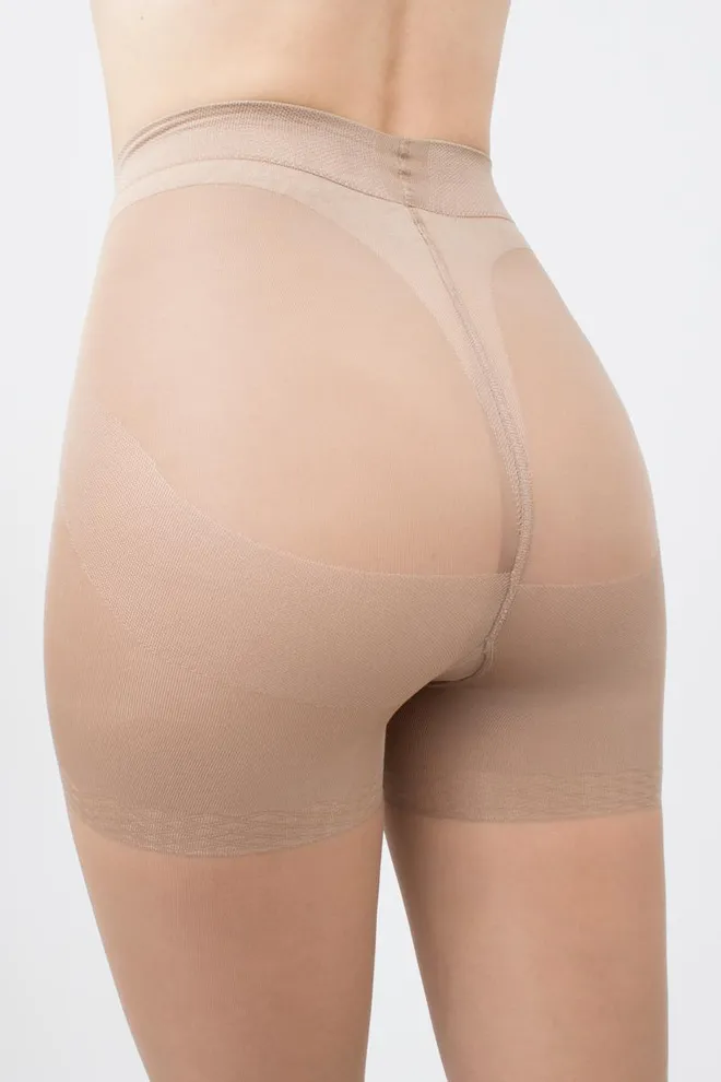 Класичні утягуючі колготки Effect up 40 den Giulia (glace), бежевий