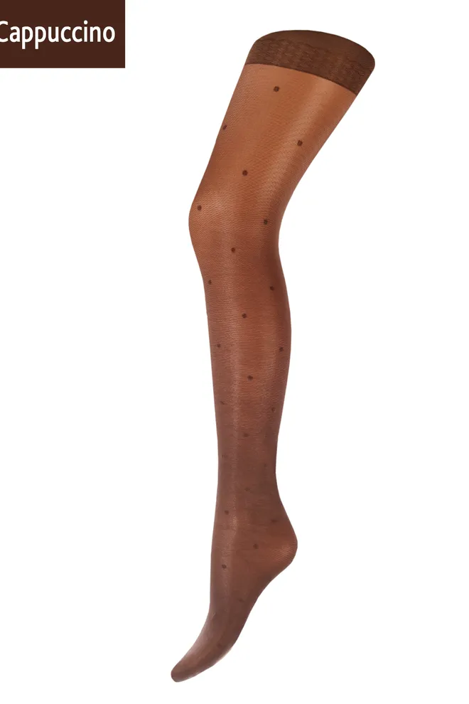 Колготки утягивающие в горох Effect up Amalia 40 den Giulia (cappuccino)