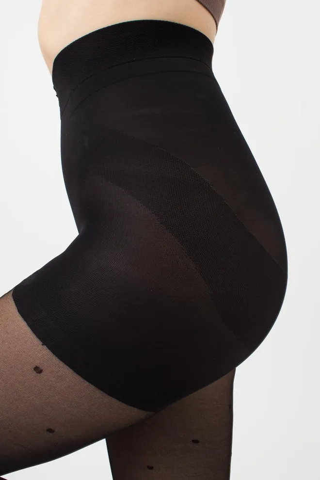 Колготки утягивающие в горох Effect up Amalia 40 den Giulia (nero)