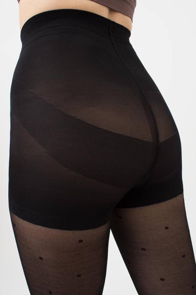 Колготки утягуючі в горох Effect up Amalia 40 den Giulia (nero)