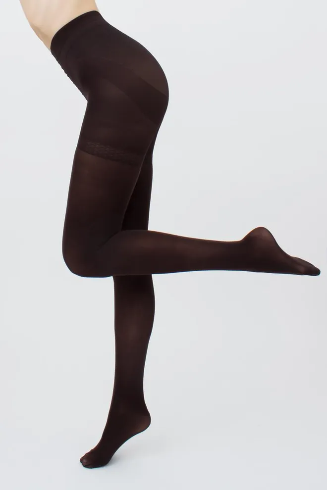 Класичні утягуючі колготки Effect up micro 70 den Giulia (caffe), коричневий
