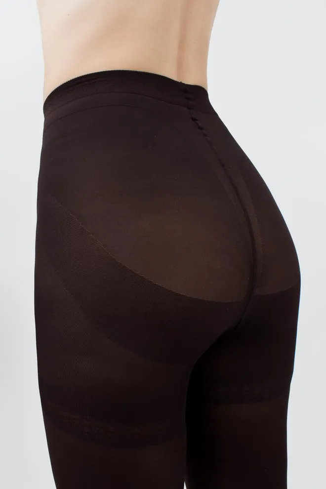 Класичні утягуючі колготки Effect up micro 70 den Giulia (caffe), коричневий