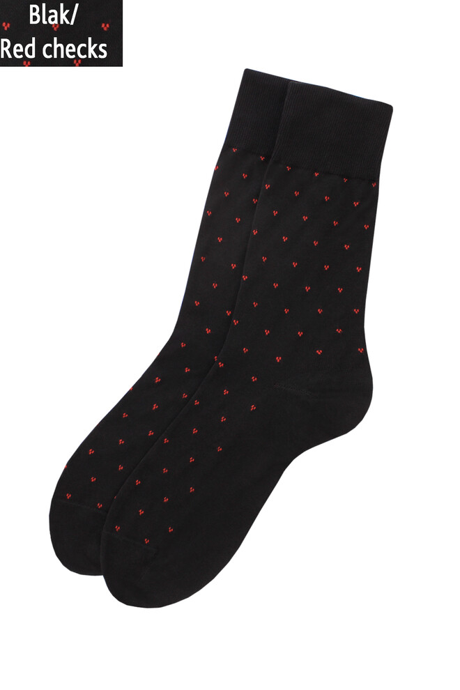 Класичні чоловічі шкарпетки ELEGANT 03 сalzino преміум-класу TM GIULIA  (black/red checks)