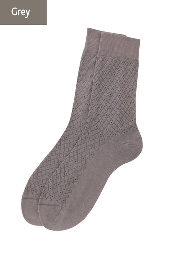 Шкарпетки чоловічі високі з малюнком Elegant 204 Giulia (grey)
