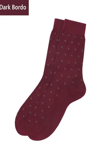 Шкарпетки чоловічі високі з малюнком Elegant 301 Giulia (dark bordo)