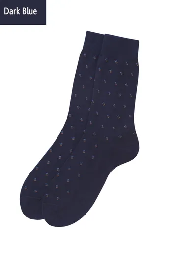 Шкарпетки чоловічі високі з малюнком Elegant 301 Giulia (dark blue)