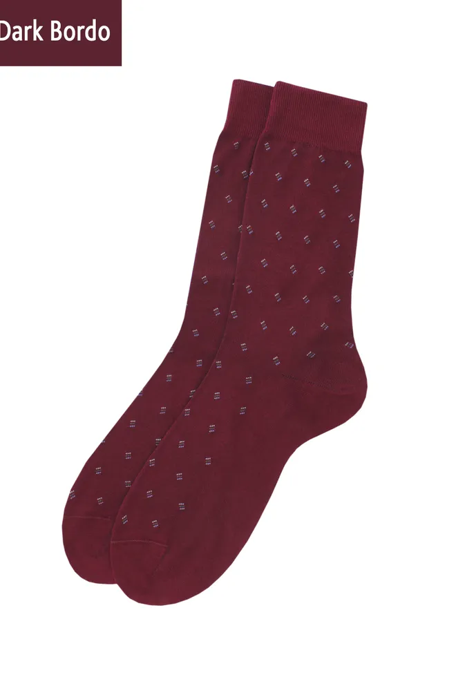 Носки мужские высокие с рисунком Elegant 301 Giulia (dark bordo)
