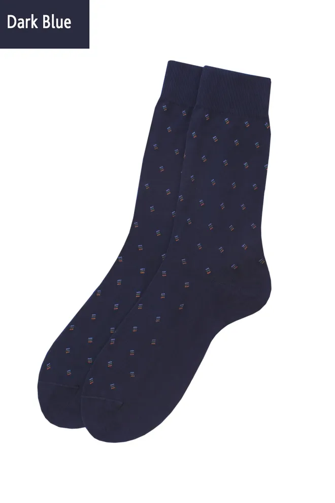 Носки мужские высокие с рисунком Elegant 301 Giulia (dark blue)