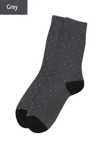 Шкарпетки чоловічі високі з малюнком Elegant 402 Giulia (grey)