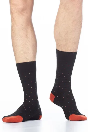 Шкарпетки чоловічі високі з малюнком Elegant 402 Giulia (black)