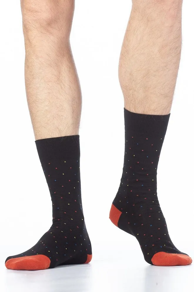 Носки мужские высокие с рисунком Elegant 402 Giulia (black)