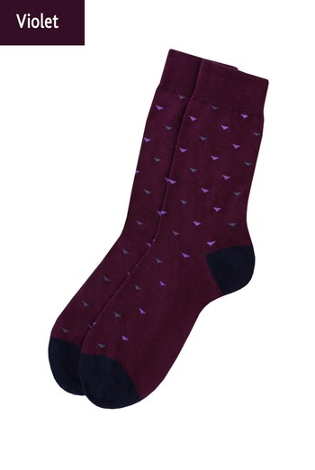 Носки мужские высокие с рисунком Elegant 404 Giulia (violet) Носки мужские высокие с рисунком Elegant 404 Giulia (violet)