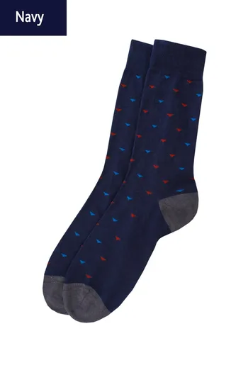 Шкарпетки чоловічі високі з малюнком Elegant 404 Giulia (navy)