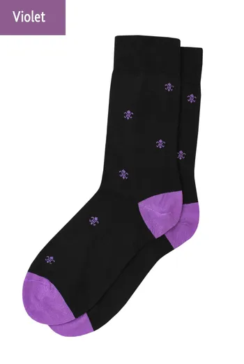 Шкарпетки чоловічі високі з малюнком Elegant 407 Giulia (violet)