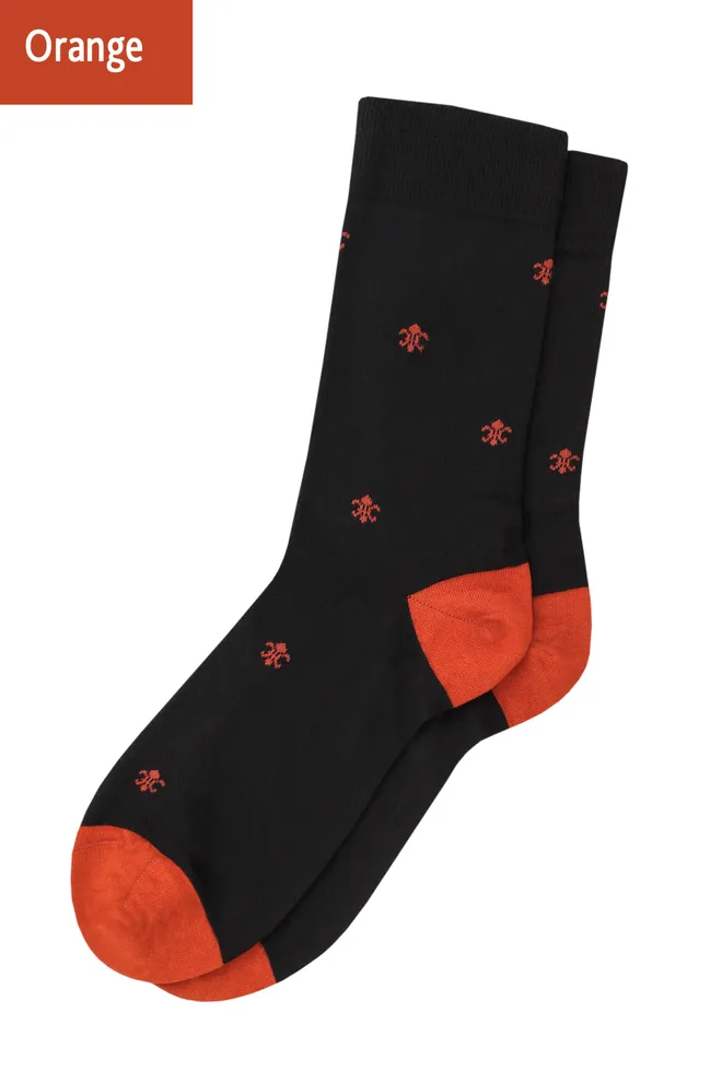 Носки мужские высокие с рисунком Elegant 407 Giulia (orange)