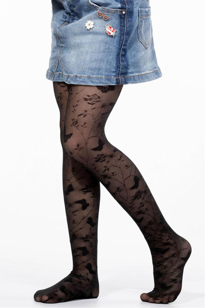 Дитячі колготки з метеликами Eliza 20 den model 5 Giulia (nero)