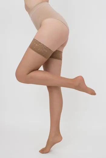 Чулки на силиконовой резинке Emotion 20 den Giulia (caramel)