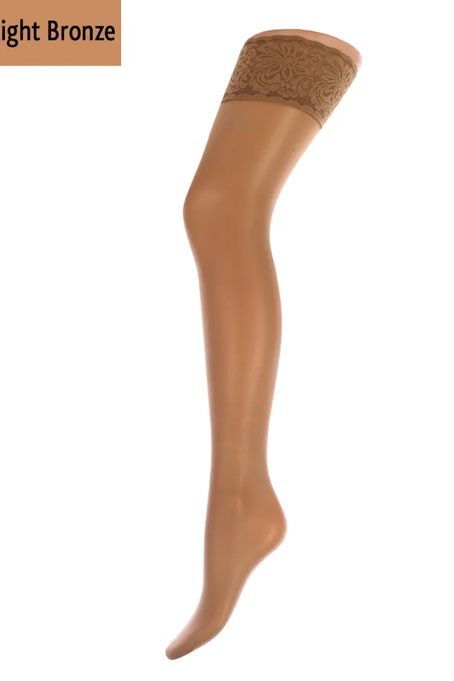 Панчохи на силіконовій резинці Emotion 20 den Giulia (light bronze)