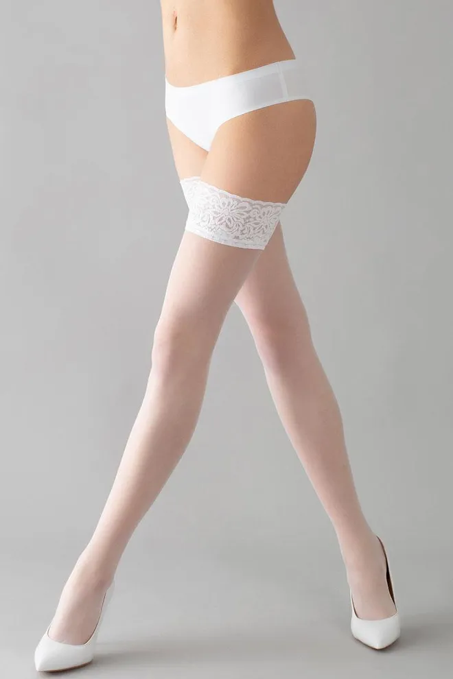 Панчохи на силіконовій резинці Emotion 20 den Giulia (bianco)