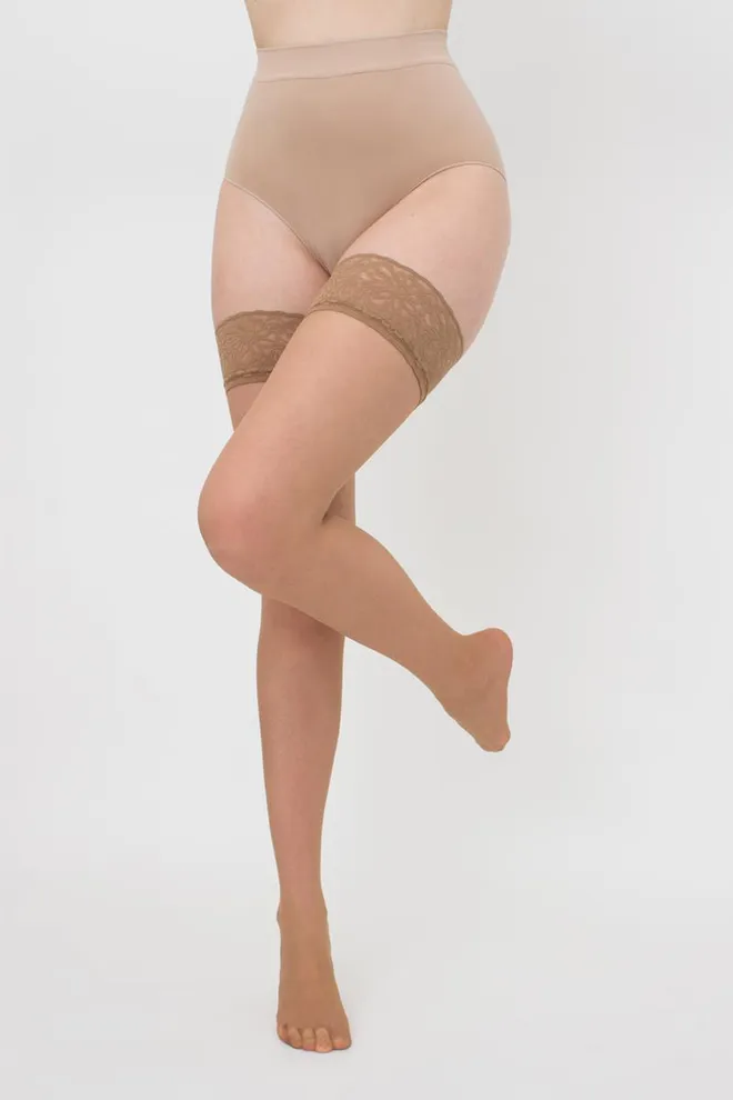 Панчохи на силіконовій резинці Emotion 20 den Giulia (caramel)