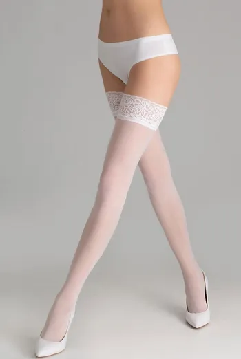 Чулки на силиконовой резинке Emotion 40 den Giulia (bianco)
