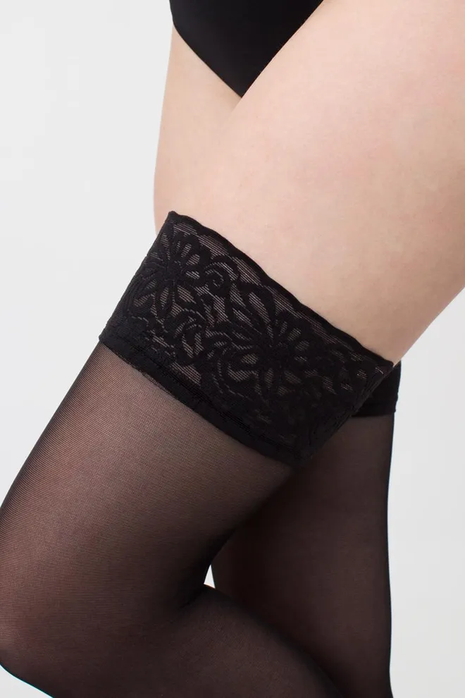 Панчохи на силіконовій резинці Emotion 40 den Giulia (nero)