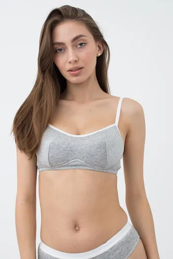 Бюстгальтер топ з подвійними чашками Elegia 1224/60 Giulia (grey melange)