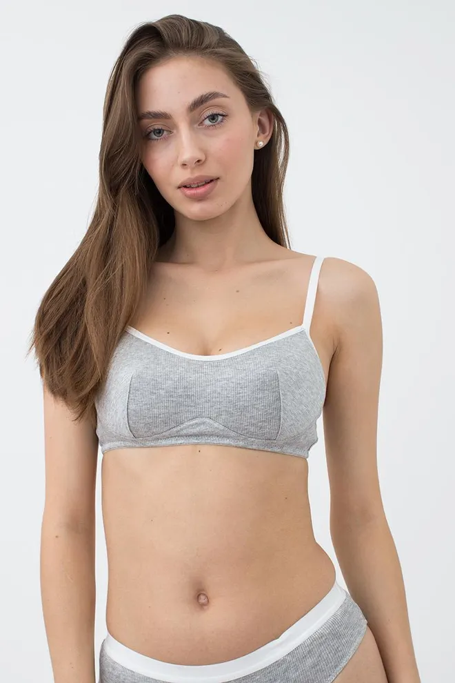 Бюстгальтер топ с двойными чашками Elegia 1224/60 Giulia (grey melange)