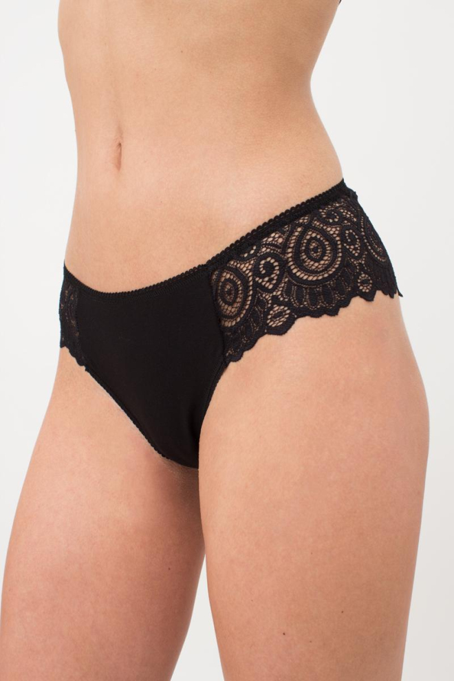 Жіночі трусики мереживні бразиліана Emilia 2220/61 Giulia (black)