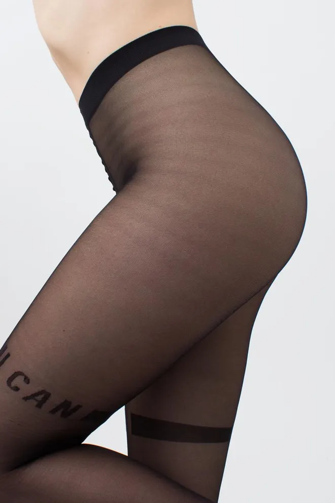 Колготки з написом Fashionista 40 den model 2 Giulia (nero)