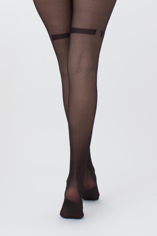 Колготки з написом Fashionista 40 den model 2 Giulia (nero)